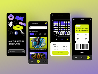 Ticket Buying Application app cinema events sports ticket ui ux