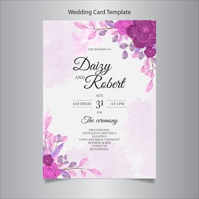 Wedding Card floral design floral vector graphic design invitation card vector vector card wedding card