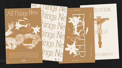 Easter '23 "All Things New" branding christian church design design sermon graphic