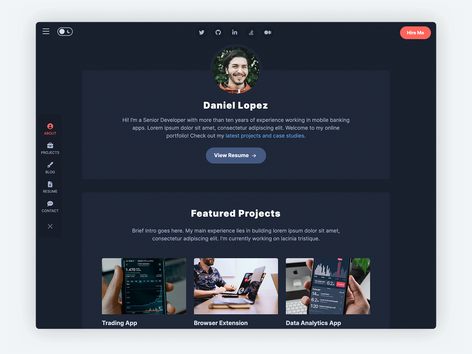 Profolio - Bootstrap Portfolio & Resume Template for S bootstrap cv design developer html5 personal site portfolio resume software development theme