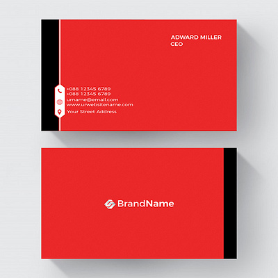 Business Card Design b branding business card card design corporate card design graphic design vector