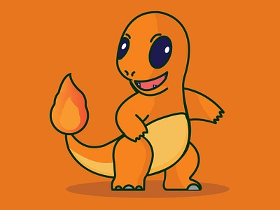 CHARMANDER ILLUSTRATION 3d animation available branding connect connectwithme design follow foryou games graphic design illustration logo motion graphics openforwork ui vector viral