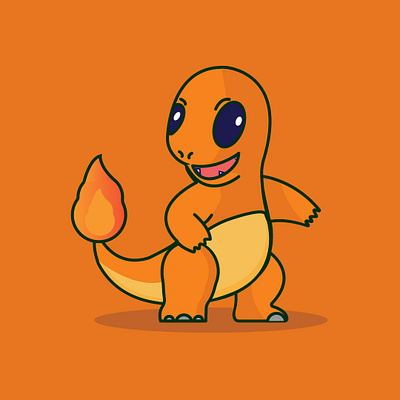 CHARMANDER ILLUSTRATION 3d animation available branding connect connectwithme design follow foryou games graphic design illustration logo motion graphics openforwork ui vector viral