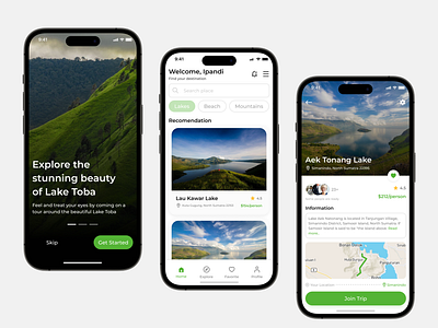 Travel App UI Design branding design dribbble figma graphic design northsumatra ui uitrends uiux userexperience userinterface ux