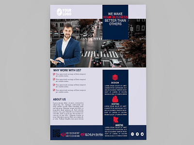 I will do a business flyer design for you bifold corporate flyer design flyer graphic design illustration logo marketingmaterial trifold