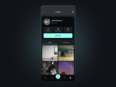 Daily UI #006 - User profile design app application design figma mobile mobile app mobile design photoshop profile ui ui design user user profile web design