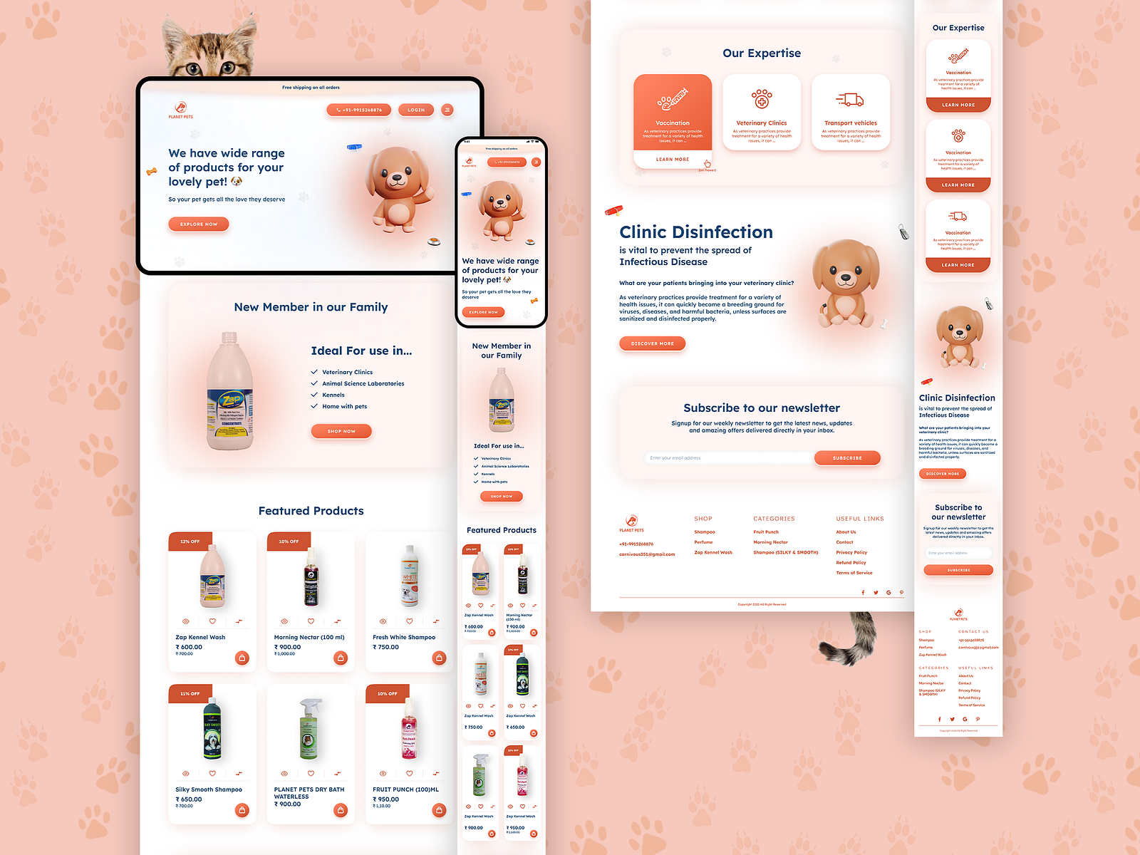 Pet Products Responsive UI by Abhishek Agarwal on Dribbble