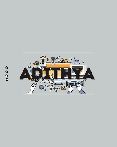 Introducing myself, Adithya Bandara - web developer branding graphic design