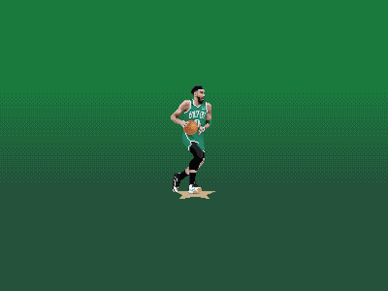 Ball Hog NFT Art: Jason Tatum 8 bit art basketball boston celtics design illustration nba pixel art pixels