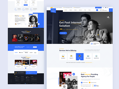 Youlink - Broadband & Internet Service Web Page agency awesome design creative design design illustration logo top designer typography ui web design