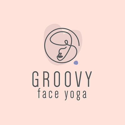 Groovy face yoga brand branding circle face graphic design line line logo logo logotype minimalist one line shapes simle vector yoga