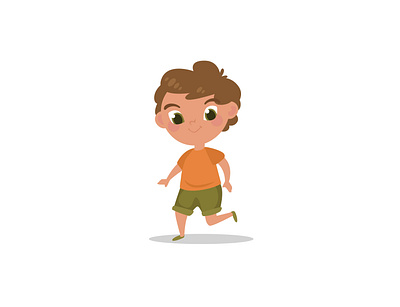 Character design kid boy cartoon character cute design illustration kid people vector