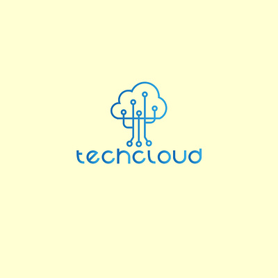 Techcloud Logo Design branding design graphic design illustration logo logo design typography ui ux vector