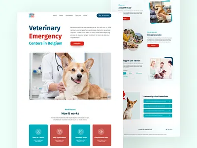 Pet Hospital Website Design: Landing Page clean ui design creative landing page design graphic design home page home page design homepage landing page landing page design landing page design trend 2023 landingpage minimal design pet landing page pet shop trending design 2023 ui design uiuxdesign viral design 2023 web ui design webdesign website design