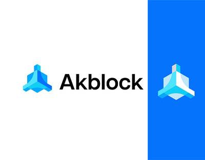 Akblock - Creative Logo Design 3dlogo blockchain blockchainlogo branding logodesign logodesigner logomaker logotype modernlogo uniquelogo