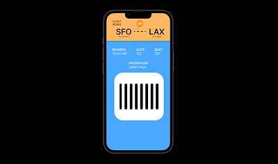 Daily UI Day 24 app boarding boarding pass branding code daily ui dailyui design flight logo mobile pass qr qr code receipt scan ui ux