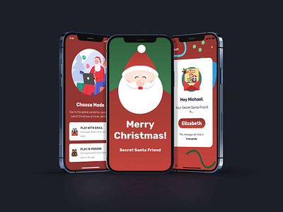 Secret Santa Friend christmas design developer game graphic design illustration ios logo ui ux