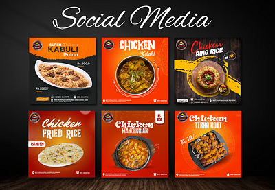 Food Social Media Banner- Hashmi Restaurant branding food posts graphic design logo motion graphics post designs social media designer ui
