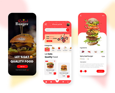 Restaurant App UIUX Design animation branding design graphic design illustration ui