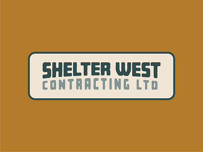 SHELTER WEST CONTRACTING LOGO branding british columbia contracting font logo pnw shelter vector