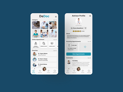 DeDoc - Medical MobileApp app application concept design design system doctor app doctor application healthcare logo material design medical medical application ui ux