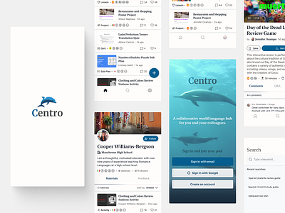 Centro Design System for iOS atomic design branding design design system edtech figma illustration ios logo ooux style guide ui ux