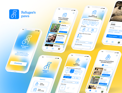 Refugee's paws app app pets pets app ui ukraine ux