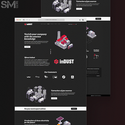 inDUST Petrochemical Company Landing Page branding design designer digital marketing elementor graphic design illustration logo marketing minimal ui ux web webdesign