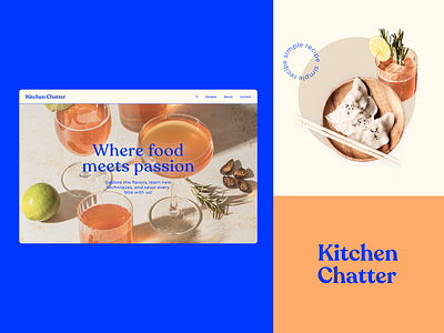 Kitchen Chatter | Culinary Website cook culinary desktop food homepage kitchen product design recipe app ui web