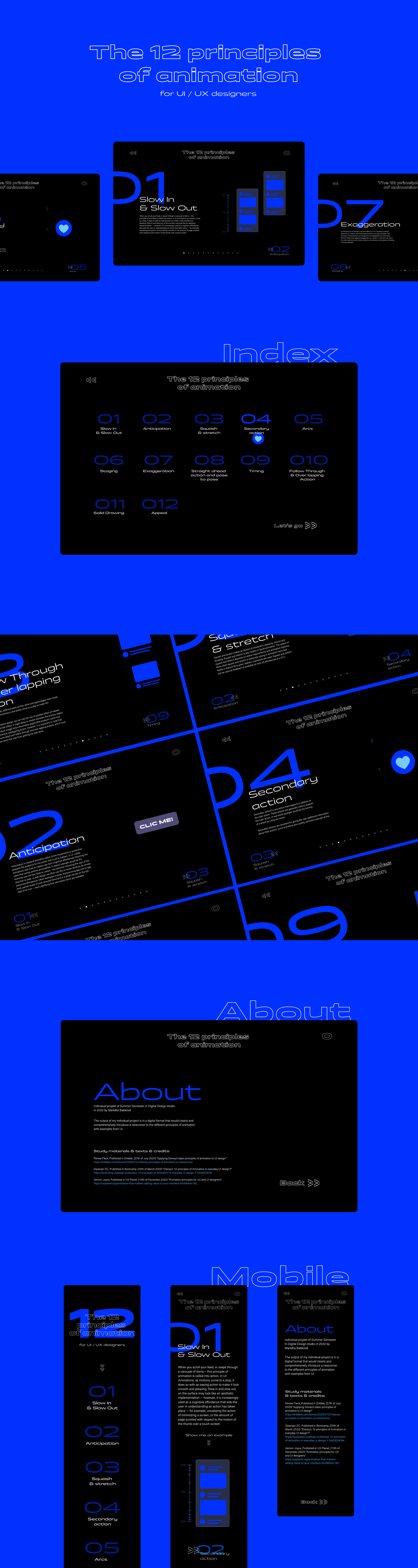 Website about 12 principles of animation for UI/UX designers 12principlesofanimation animation app design educativeweb motion ui ux