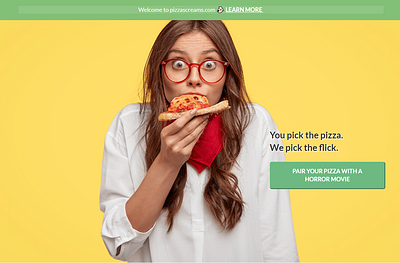 pizzascreams.com branding design fullstack humor landing page minimalist non profit survey ui ux website wireframe