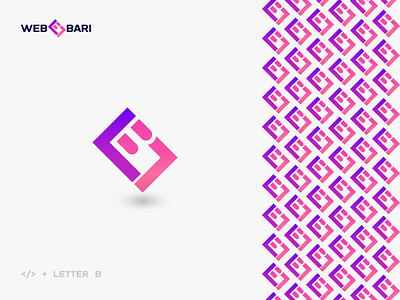 Web Bari Logo Design a b c d e f g h i j k l m b letter logo branding business coding logo creative logo custom logo graphic design letter logo logo minimalist n o p q r s t u v w x y z