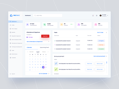 HR Dashboard dashboard design hr ui