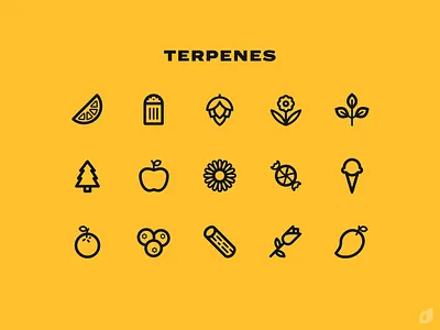 Cannabis Terpene Icons cannabis cannabis ecommerce cannabis icons marijuana marijuana ecommerce marijuana icons terpene icons terpenes terps