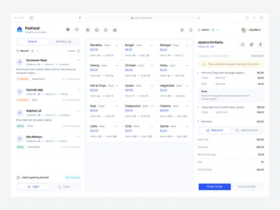 PosFood - Admin Cashier Dashboard cash cash register cashier dashboard dashboard design dashboard pos payment point of sale pos product design restaurant supermarket ui ux