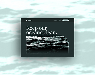 Day 65 - Keep our oceans clean charity clean oceans landing page ocean sustainability web design website