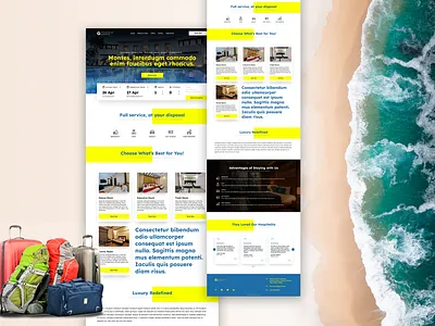 Hotel Room Booking | Web UI blue clean concept design design figma freelance graphic design hire holidays hotel hotel room modern room book design room booking summer ui ui design website design wesite ui yellow
