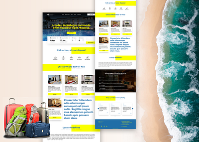 Hotel Room Booking | Web UI blue clean concept design design figma freelance graphic design hire holidays hotel hotel room modern room book design room booking summer ui ui design website design wesite ui yellow
