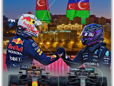 Formula 1 Baku baku f1 hamilton hamilton lewis max mercdes photoshop redbul verstappen