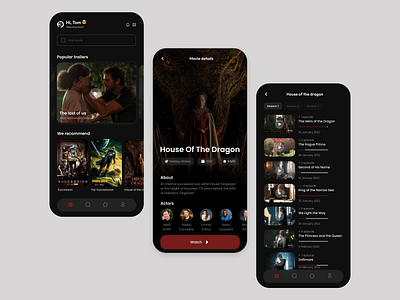 Movie app concept app cinema design figma movie series streaming tv ui ux