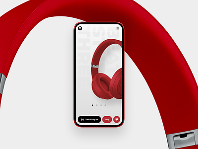 Eat the beat! [Concept UI art] app beatsbydre design figma minimal mobile productdetailpage productred red responsive ui ui concept ux