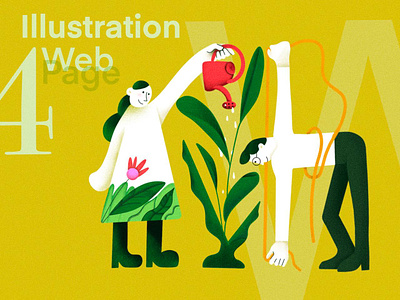 illusrtation for web page abstract branding cooperation nature simple web illustration