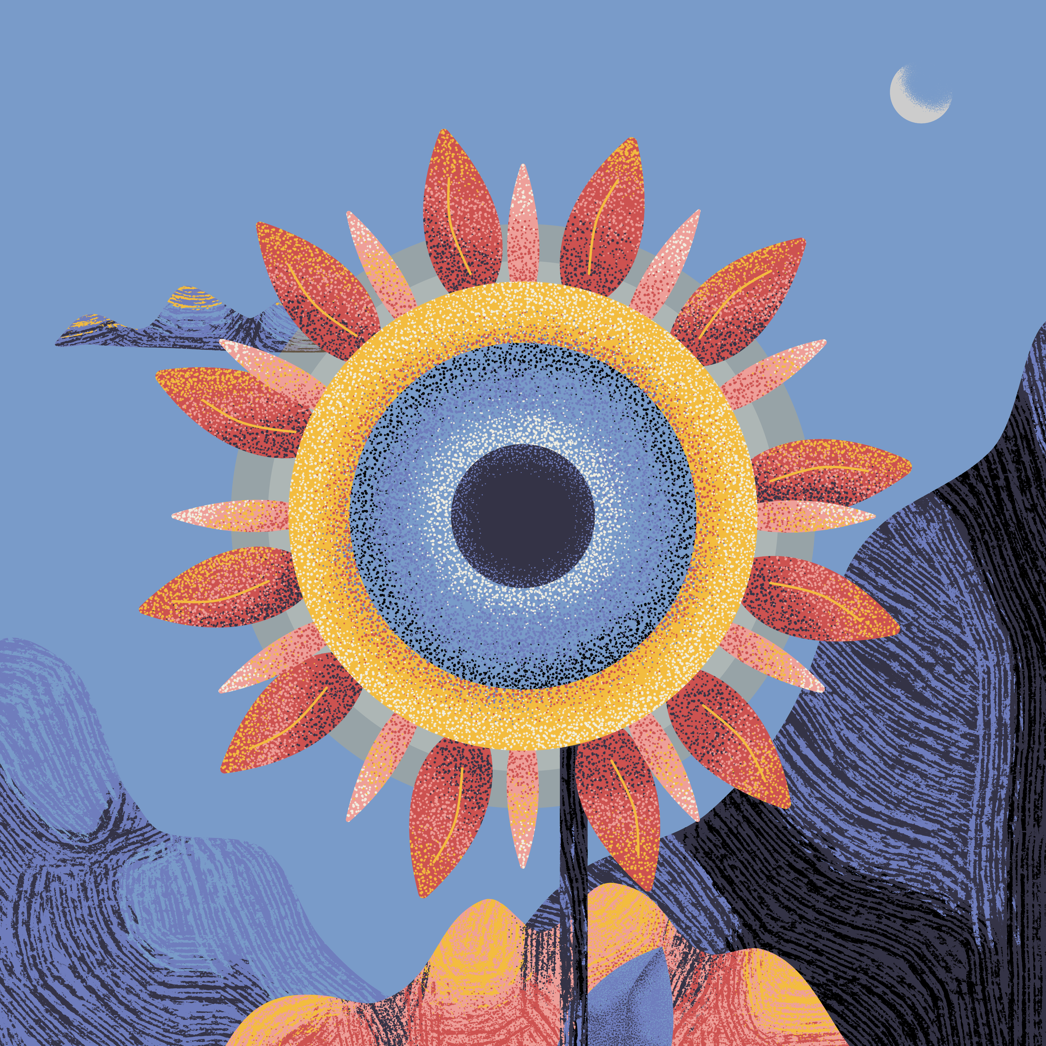 Example of Random 4.0: Sunflower day