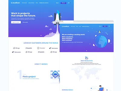 Studicon web app design ui ui design web design