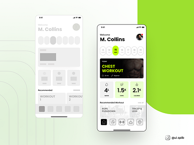 Fitness App adobe xd branding design figma fitness graphic design gym health app mobile app ui user experience user interface ux ux design