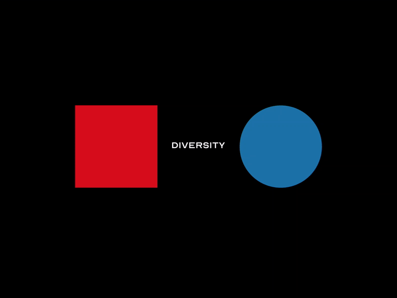 EQUALITY & DIVERSITY 2d 3d animation branding circle diversity equality graphic design motion design square ui