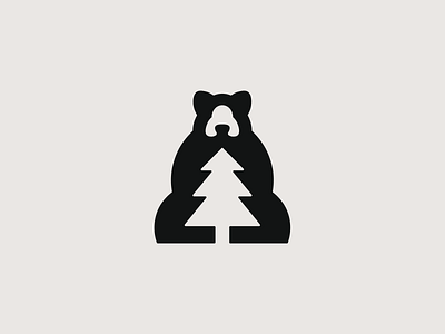 Forest bear forest inktober inktober 2022 logo logo design tree