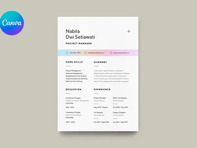 FREE Resume Template canva canva template clean resume creative curriculum vitae cv cv template free free resume freebie minimal modern resume professional resume resume cv resume template template