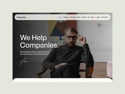 Corporatex — Work in Progress business design portfolio template webflow