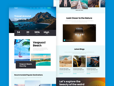 Website for travel agency design graphic travel ui ux web website